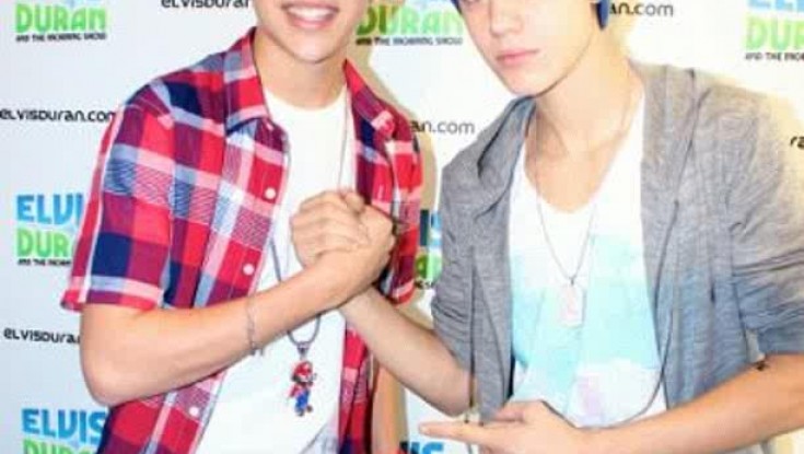 YouTube sensation Austin Mahone meets idol Justin Bieber